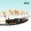 Battery operated assemble tracking train toy with light and music