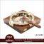 Guangzhou YuJia Wholesale Metal and Wood Cigar Ashtray Square Durable Ashtray with nice box