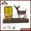 led table lamp on resin basic with deer sculpture