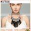 Hot sale alloy leather strap tassel necklace for women
