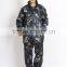pvc and poly camouflage raincoat for outdoor military rainsuit