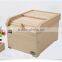 Slide locer natural color paulownia wooden box for rice storage