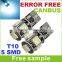 Error Free T10 W5W 194 5050SMD t10 led canbus 24v