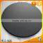 Black round natural slate placemat