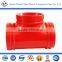 Red epoxy coated steel fire resistant fire fighting water pipe