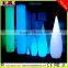 battery operated PE plastic water-drop shape floor lamp with LED light illuminated multi colors