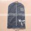 Black hanging PEVA garment bags with logo printing and small clear window