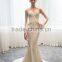 AR-74 Cheap Wedding Dress Long Sleeveless longo vestido de noiva sereia A-Line White Ivory Lace Champagne Mermaid Bridal Dress