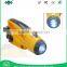Good Quality 3 LED Solar Dynamo Flashlight Hand Crank Solar Flashlight with Phone Charge
