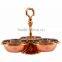 Indian Art Villa Steel Copper 3 Bowl Compartment Pickle Dish SERVING Restaurant Ware Hotel Home USe