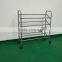 4 Tiers Metal Shoes Rack 12 Pairs Easy Assemble Shoe Rack With 4 Wheels