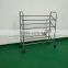 4 tiers Metal Shoes Rack 12 Pairs Easy Assemble Shoe Rack With 4 Wheels