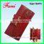 Latest design crocodile leather wallet for ladies with butterfly buckles