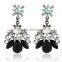 Newest Designs Promotion Multi Color Rhinestone Water Drop Fancy Earrings for Party Girl