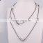 Freshwater Pearl Necklace, with 2mm Hematite Beads Necklace, Charm Beaded Gem Natural Stone Necklace