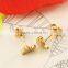 wholesale 22k gold plated stainless steel Footprints stud earrings