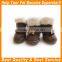 JML new arrival faux suede fabric rubber dog boots with cute tiny bone protectice dog shoes