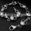 new design custom gothic chunky skull chain bracelet