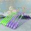 PVC coated metal clothes colourful hanger with bar