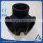 wholesale 3/4"black wall corner tee of malleable iron pipe fittings