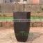 durable curve line matt grey fiberglass urn