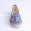 Espadrilles with embroidery flowers folk style
