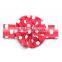 Direct manufacturer baby girl top big bow hot pink headband elastic white polka dots hairband