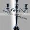 Black Candelabra Wedding Centerpiece Standing On The Floor And Black Candelabra With Black Bowl