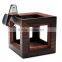 Office Desk Square Wooden Hollow Pen Holder, Stationery Storage Holder