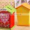 kids cartoon house wooden saving box&money box