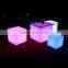 elegant led luminous sitting cubes, small plastic cubes