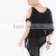 women's fashion black mesh blouse tops