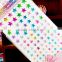 Custom Multi Mix Color Five Star Shape Self Adhesive Diy Gem Rhinestone Acrylic Sticker