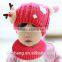 Christmas super warm Lovely toddler Knitted Baby kids hat and Scarf Set