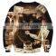 Fashion Design Sublimated Sweatshirt 3D Print Crewneck Sweatshirt Custom Printed Animal Printed Jumpers Full Sublimation Hoodie
