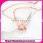 Rose gold opal clover pendant necklace