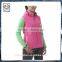 Fashionable womens winter vest with hood waterproof sleeveless jacket