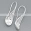 Copper Ear Wires Earring Findings Spoon Silver Plated 3.1x1.1cm