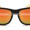 high quality cheap bamboo sunglasses PC frame AC smoke lenses sunglasses 1028