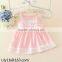 Stock Hot Sale Baby Girl Party Dress Cute Blue Kids Party Wear Dress Pettiskirt BABY Girl Birthday Party Dresses For 2-7 Years C