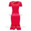 Ladies's Fashion Silk Cotton Bordered Printed Lined Slim Casual Wear Dresses SD34