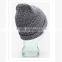 Hip hop jacquard acrylic beanie hats with top ball