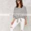 Elastic Ribbed Cuff Knot Right Now Tie Sweatshirt