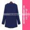 Stylish Lapel Collar Coat Black Zipper Fastening Women Long Sleeves Trench Outerwear