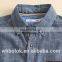 Stylish factory OEM mens denim washed cotton fitness long sleeve shirt