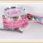 pink plastic mini musical drum set toy