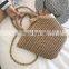 New hand knit straw handbag bucket shoulder bag for women