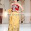 GK043-4 yellow african raw silk george wrappers george lace dresses for nigerian party