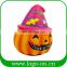 Popular halloween ceramic candlestick pumpkin shaped trick or treat candle holder