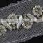 Factory direct pearl and rhinestone fower mesh Lace Trims